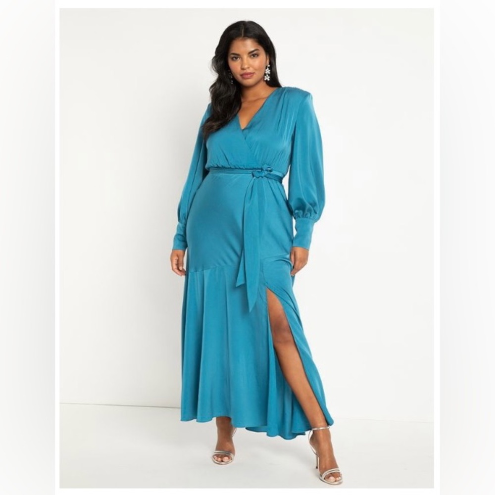ELOQUII Satin Maxi Dress